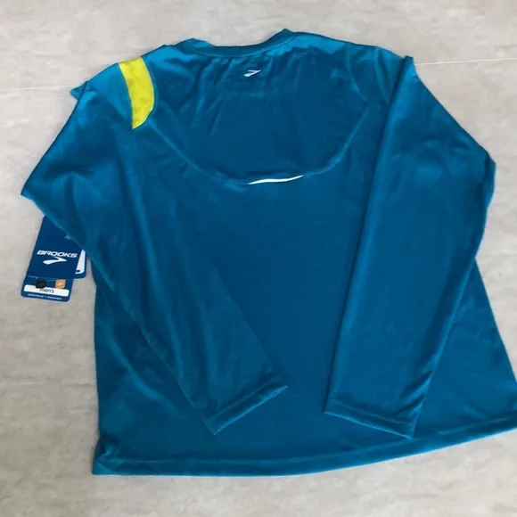 Brooks Men's Rev Long Sleeve II Running Shirt Lightweight Breathable Blue Size S - Picture 3 of 13
